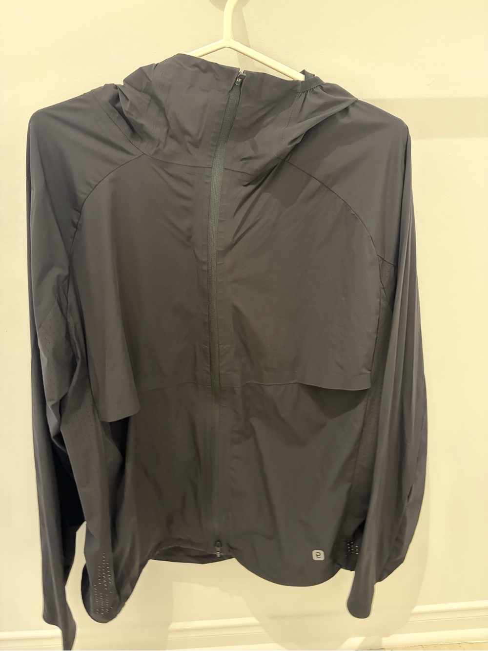 Simons Black Hooded Windbreaker